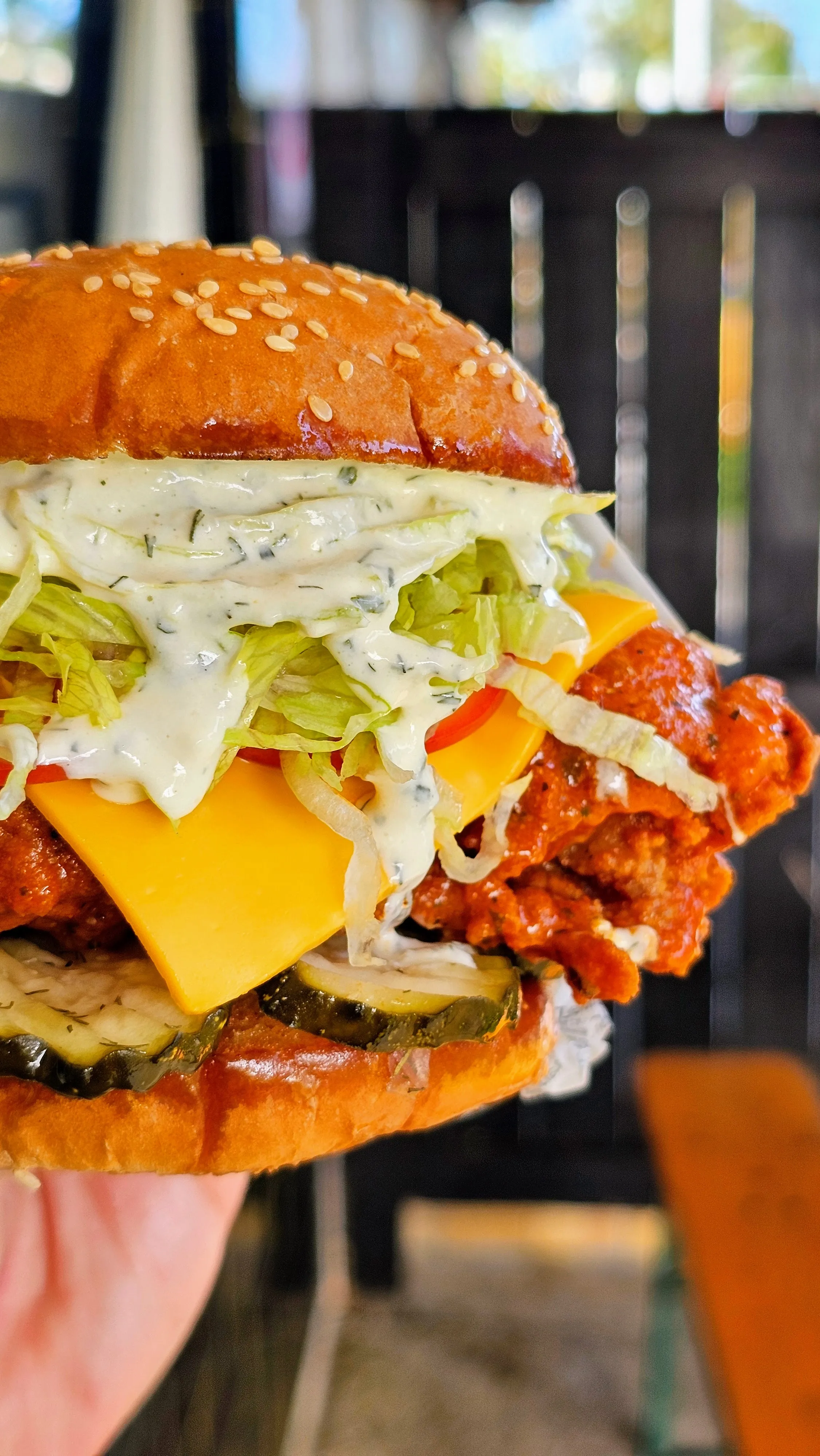 Buffalo Chicken Ranch Burger